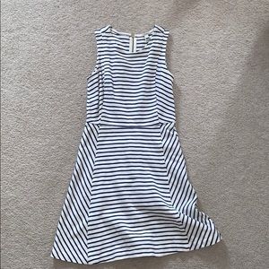 Jcrew navy/white striped dress